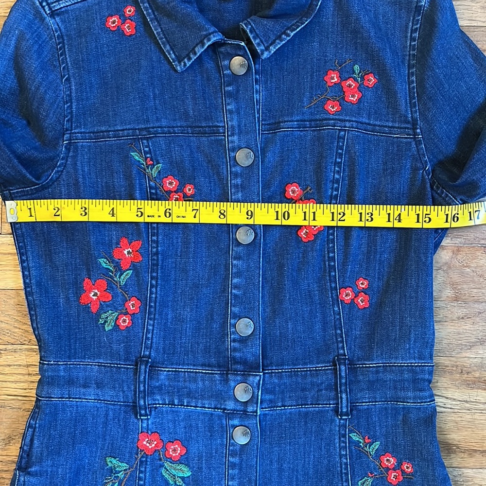 Madewell Cherry Blossom Denim Dress - Picture 5 of 11